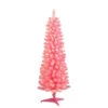 4.5' Pre-Lit Pencil Flocked Pink Artificial Christmas Tree, Clear Lights 2 4.5' Pre-Lit Pencil Flocked Pink Artificial Christmas Tree, Clear Lights -Christmas Decoration Store dpul tpf9612 45c1 pk 1 96291.1668756794