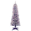 4.5' Pre-Lit Pencil Flocked Purple Artificial Christmas Tree, Clear Lights 1 4.5' Pre-Lit Pencil Flocked Purple Artificial Christmas Tree, Clear Lights -Christmas Decoration Store dpul tpf9612 45c1 pp 1 63131.1668756795