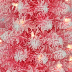 9' Pre-lit Flocked Fashion Pink Pencil Artificial Christmas Tree, Clear Lights 7 9' Pre-lit Flocked Fashion Pink Pencil Artificial Christmas Tree, Clear Lights -Christmas Decoration Store dpul tpf9612 90c45 pk 3 87402.1688169218