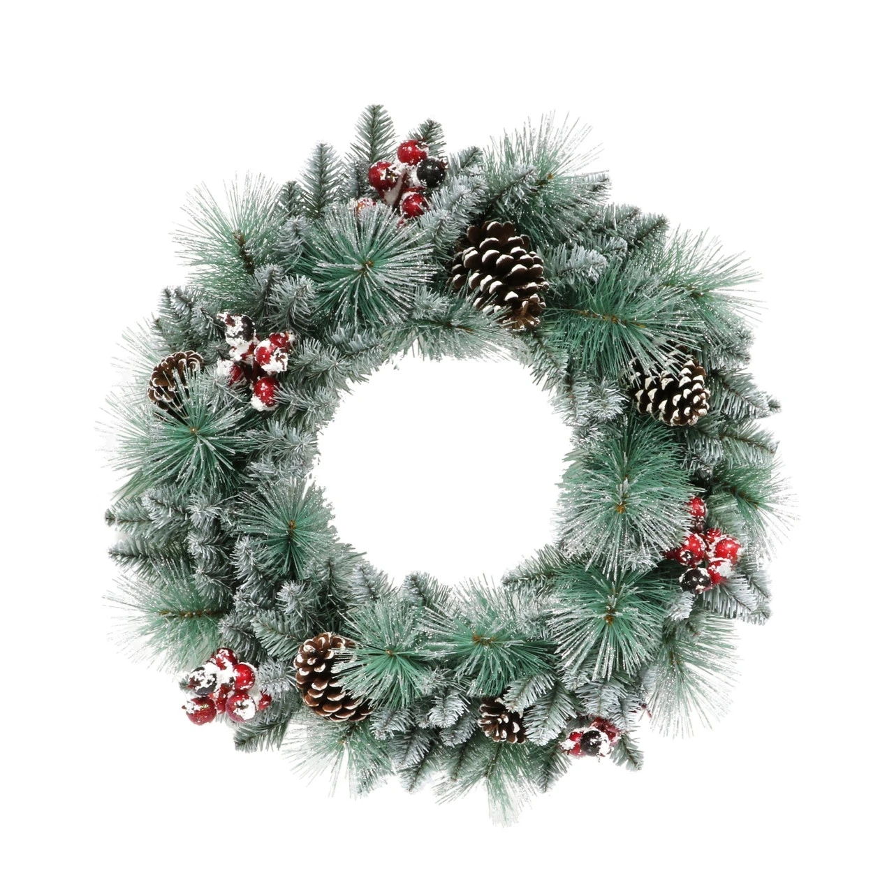 Glitter Needle Mixed Artificial Christmas Wreath, 24-Inch, Unlit 3 Glitter Needle Mixed Artificial Christmas Wreath, 24-Inch, Unlit