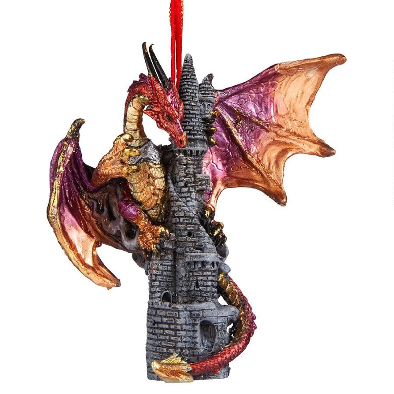 4.5" Holiday Gothic Dragon Ornament 3 4.5" Holiday Gothic Dragon Ornament
