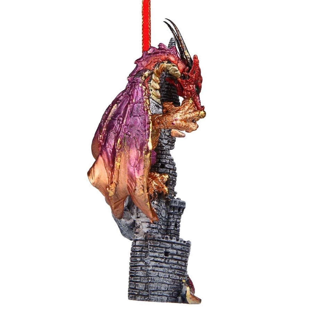 4.5" Holiday Gothic Dragon Ornament 6 4.5" Holiday Gothic Dragon Ornament - Image 4