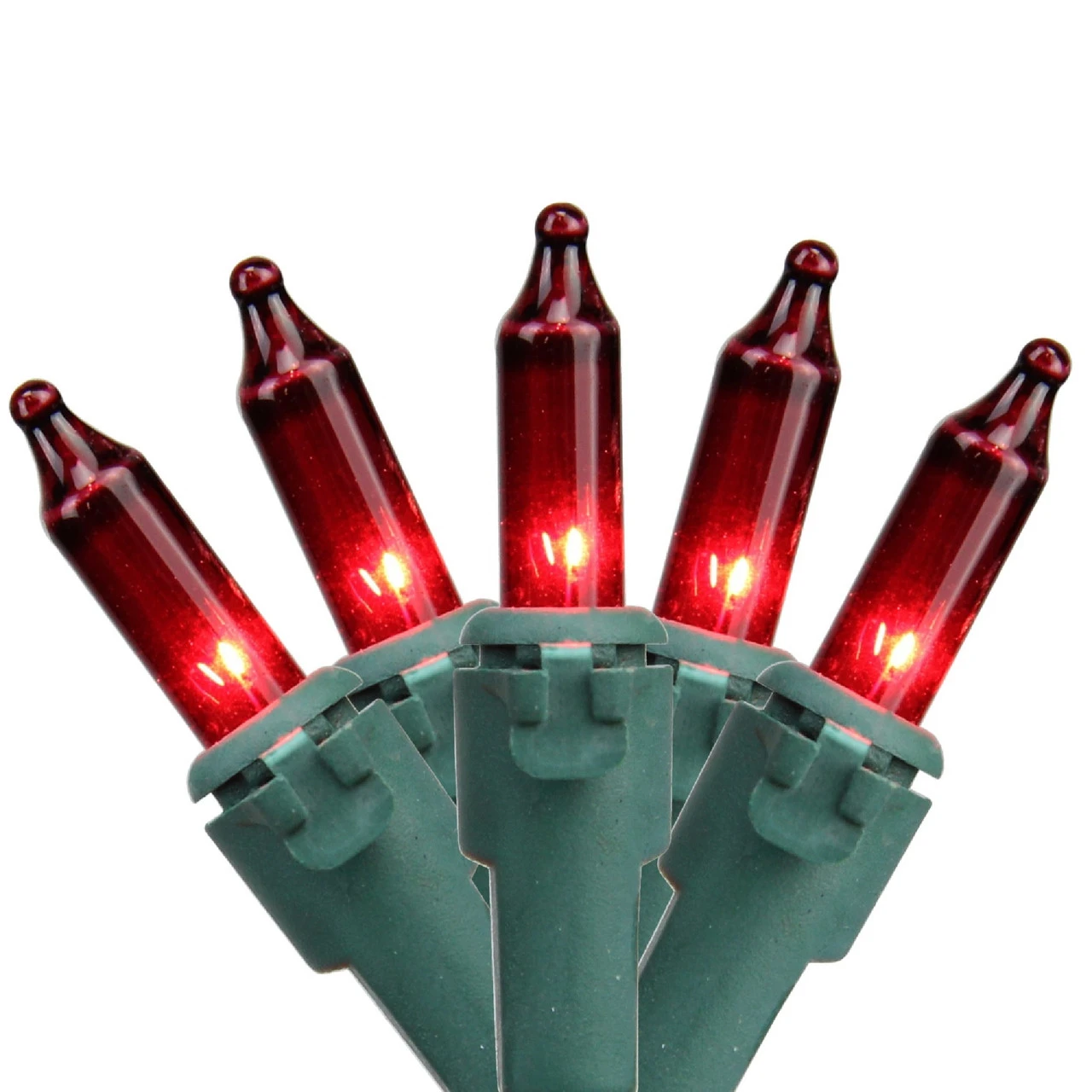 Set Of 100 Red Mini Christmas Lights36ft Green Wire 3 Set Of 100 Red Mini Christmas Lights36ft Green Wire