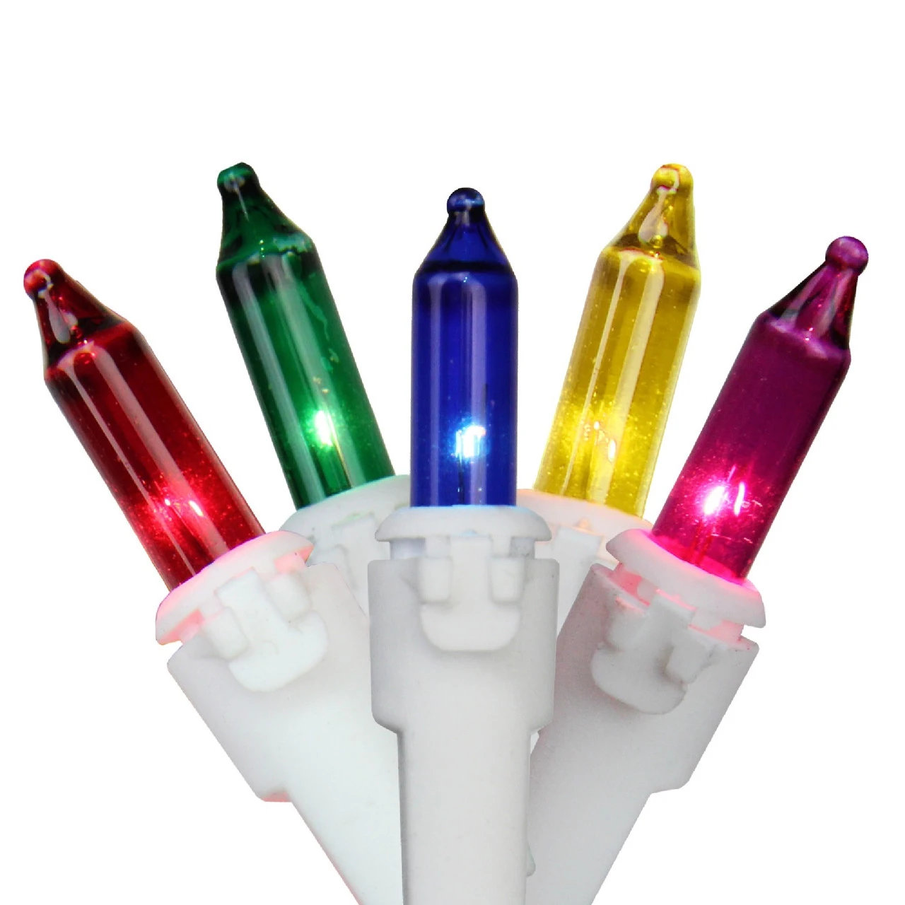 Set Of 100 Multi Mini Christmas Lights 36ft White Wire 3 Set Of 100 Multi Mini Christmas Lights 36ft White Wire