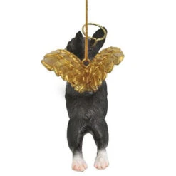4" Flying Boston Terrier Hand Painted Holiday Ornament -Christmas Decoration Store dtosc20jh170716 4 53658.1667615075