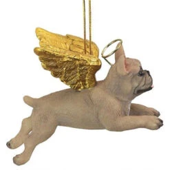 4" Flying French Bulldog Hand Painted Holiday Ornament -Christmas Decoration Store dtosc20jh170717 5 37644.1667615092