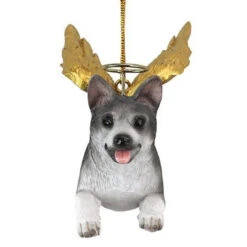 4" Flying Siberian Husky Dog Hand Painted Holiday Ornament -Christmas Decoration Store dtosc20jh170720 2 96045.1667615107
