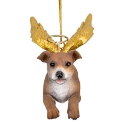 4" Flying Pit Bull Dog Hand Painted Holiday Ornament -Christmas Decoration Store dtosc20jh170729 3 42055.1667615120