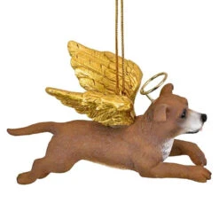 4" Flying Pit Bull Dog Hand Painted Holiday Ornament -Christmas Decoration Store dtosc20jh170729 4 92093.1667615120