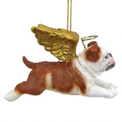 4" Flying Bulldog Puppy Hand Painted Holiday Ornament -Christmas Decoration Store dtosc20jh170733 5 86456.1667615220