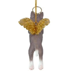 4" Flying Gray Cat Hand Painted Holiday Ornament -Christmas Decoration Store dtosc20jh170740 4 13364.1667615229