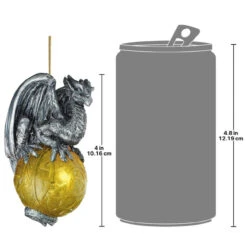 4" Gray And Gold Gothic Portal Dragon Christmas Ornament -Christmas Decoration Store dtosc cl5541 3 67803.1667564529