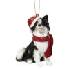 3.5" Border Collie Dog Christmas Ornament