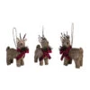 Set Of 3 Brown And Red Sweet Reindeer Christmas Ornaments 6" -Christmas Decoration Store dtpac y6731zu 30169.1667666367