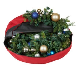 30" Red Unique Christmas Wreath Storage Bag With Direct Suspend 12 30" Red Unique Christmas Wreath Storage Bag With Direct Suspend -Christmas Decoration Store dvlc sb 10154 rs 3 35334.1686180048