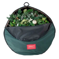 36" Green Unique Christmas Wreath Storage Bag With Removable Handle 12 36" Green Unique Christmas Wreath Storage Bag With Removable Handle -Christmas Decoration Store dvlc tk 10112 rs 003 70695.1667556967