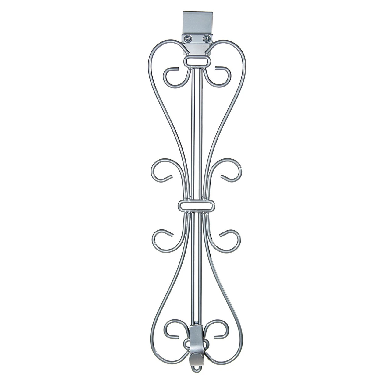 19.5" Silver Decorative Adjustable Wreath Hanger 6 19.5" Silver Decorative Adjustable Wreath Hanger - Image 4
