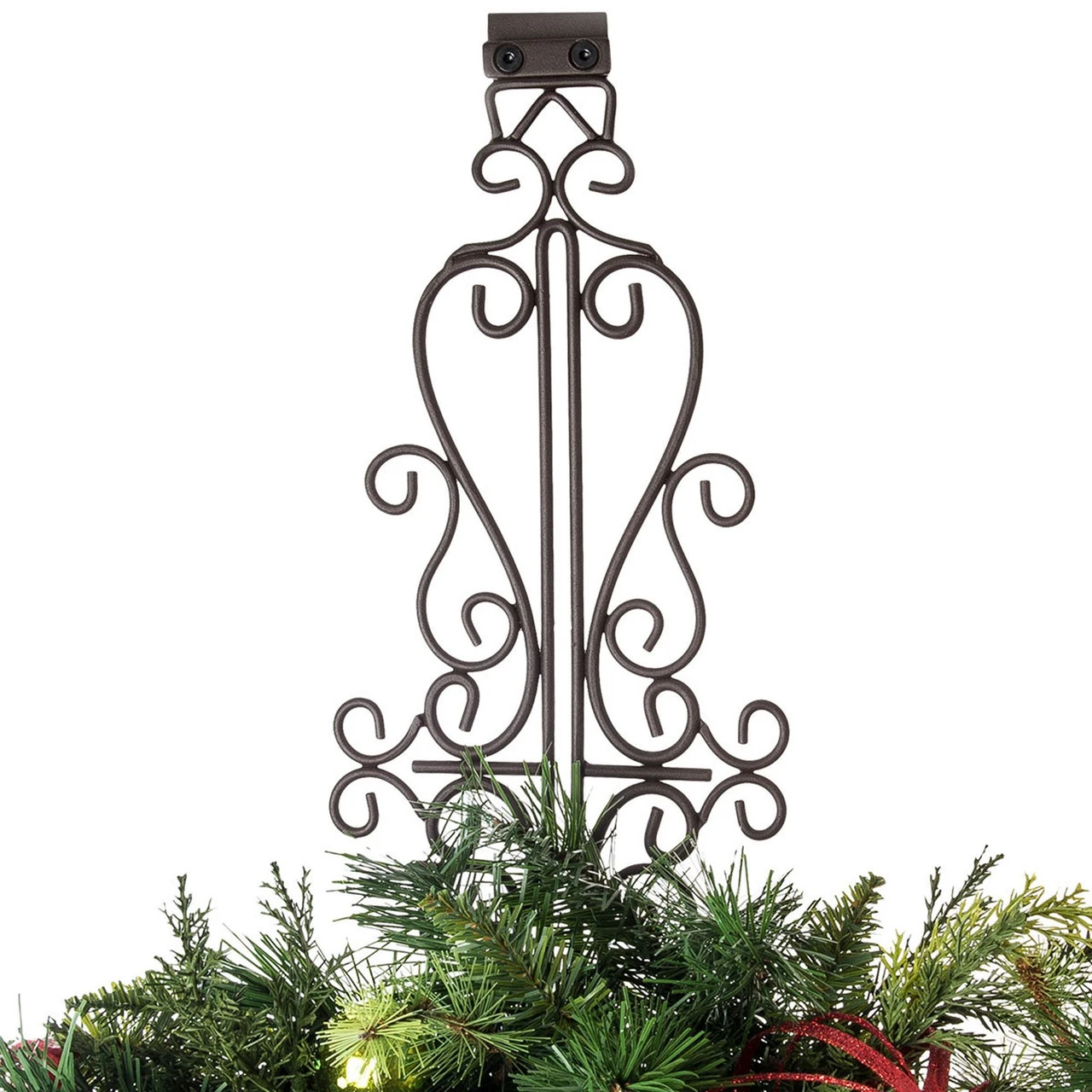 19.5" Bronze Colonial Unique Adjustable Christmas Wreath Hanger 4 19.5" Bronze Colonial Unique Adjustable Christmas Wreath Hanger - Image 2