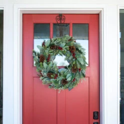 30" Green Christmas Winter Frost LED Artificial Wreath - Pre-Lit 11 30" Green Christmas Winter Frost LED Artificial Wreath - Pre-Lit -Christmas Decoration Store dvlc v 20677 004 45238.1667429535