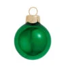 40ct Green Shiny Glass Christmas Ball Ornaments 1.5" (35mm)