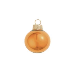 Pearl Burnt Orange Glass Ball Christmas Ornament 7"(180mm)