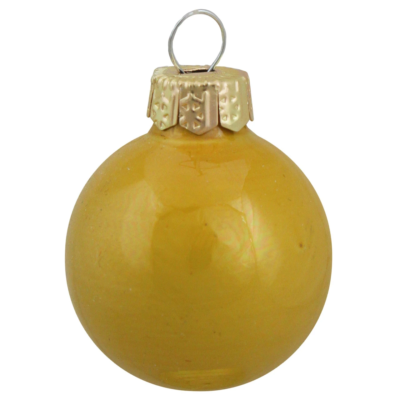 40ct Sun Yellow Pearl Glass Ball Christmas Ornament 1.25" (30mm) 3 40ct Sun Yellow Pearl Glass Ball Christmas Ornament 1.25" (30mm)
