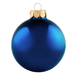 28ct Midnight Blue Matte Glass Christmas Ball Ornaments 2" (50mm)