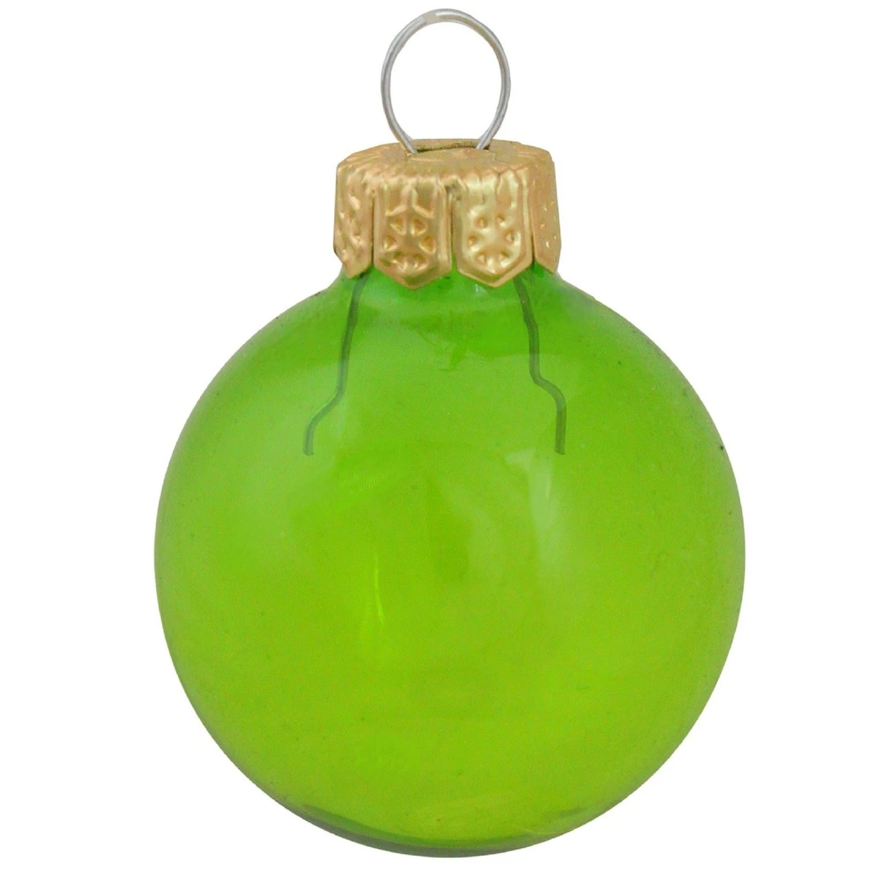 40ct Clear Green Glass Christmas Ball Ornaments 1.25" (30mm) 3 40ct Clear Green Glass Christmas Ball Ornaments 1.25" (30mm)