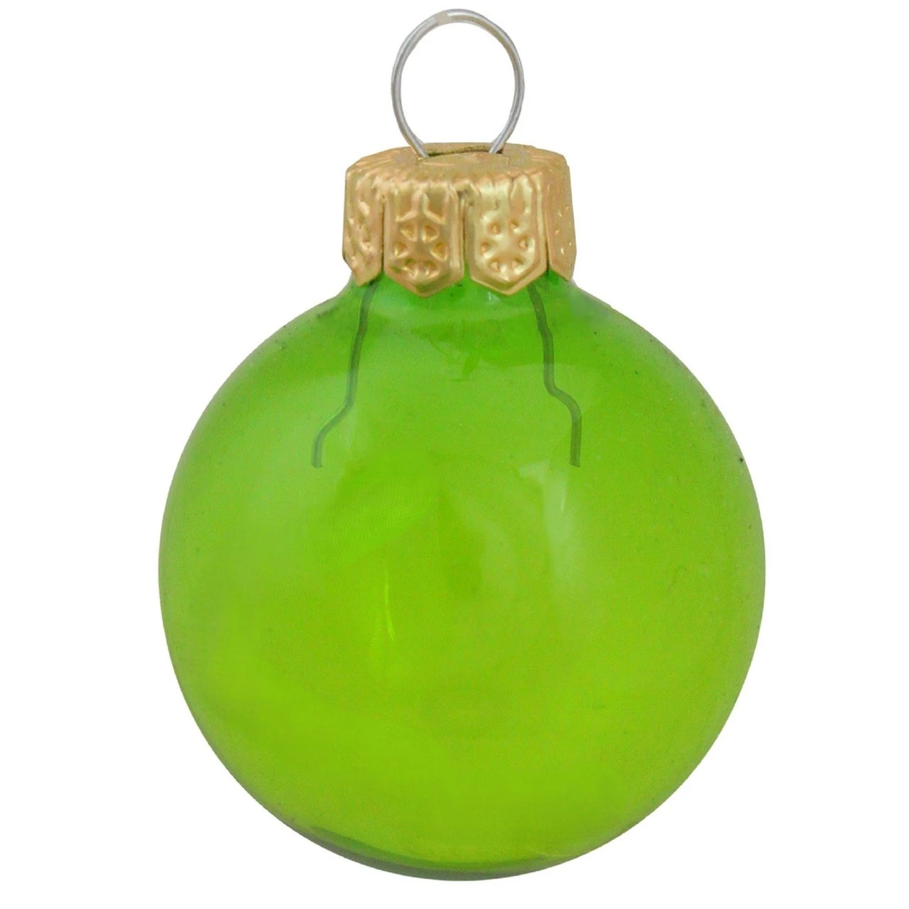 40ct Clear Green Glass Christmas Ball Ornaments 1.5" (40mm) 3 40ct Clear Green Glass Christmas Ball Ornaments 1.5" (40mm)