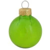 12ct Green Clear Glass Christmas Ball Ornaments 2.75" (70mm)