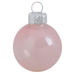 28ct Pink Clear Glass Christmas Ball Ornaments 2" (50mm)