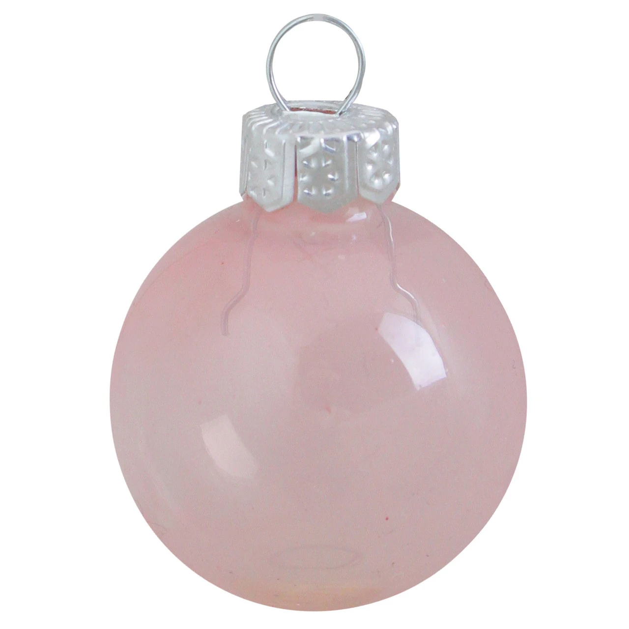 8ct Pink Clear Glass Christmas Ball Ornaments 3.25" (80mm) 3 8ct Pink Clear Glass Christmas Ball Ornaments 3.25" (80mm)