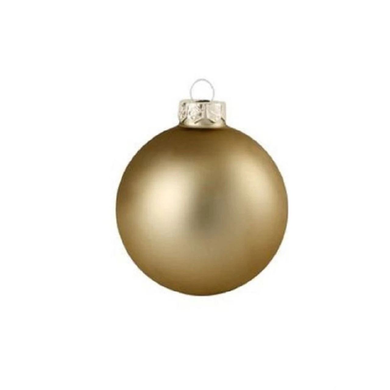 Matte Antique Gold Glass Ball Christmas Ornament 7" (180mm) 3 Matte Antique Gold Glass Ball Christmas Ornament 7" (180mm)