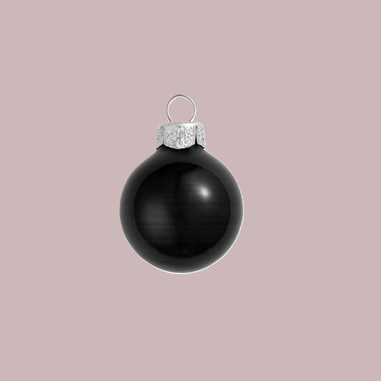 40ct Black Shiny Glass Christmas Ball Ornaments 1.5" (40mm) 4 40ct Black Shiny Glass Christmas Ball Ornaments 1.5" (40mm) - Image 2