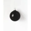 12ct Black Shiny Glass Christmas Ball Ornaments 2.75" (70mm)