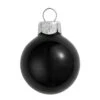 Shiny Black Glass Ball Christmas Ornament 7" (180mm)
