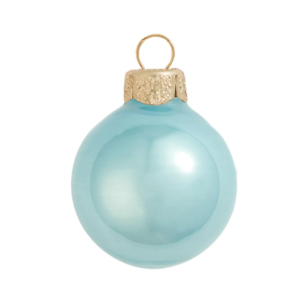 8ct Baby Blue Pearl Glass Christmas Ball Ornaments 3.25" (80mm) 3 8ct Baby Blue Pearl Glass Christmas Ball Ornaments 3.25" (80mm)