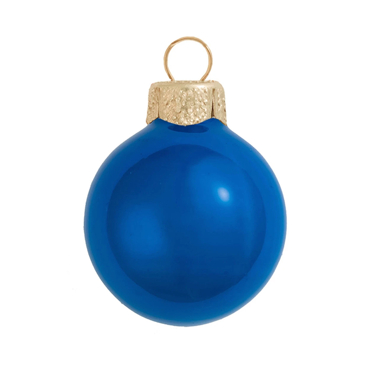 28ct Pearl Cobalt Blue Glass Christmas Ornaments 2" (50mm) 3 28ct Pearl Cobalt Blue Glass Christmas Ornaments 2" (50mm)