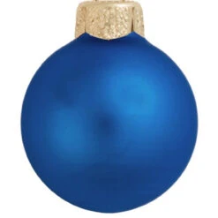 28ct Delft Blue Matte Glass Ball Christmas Ornaments 2" (50mm) -Christmas Decoration Store dwhi 27612 02 41460.1667684720