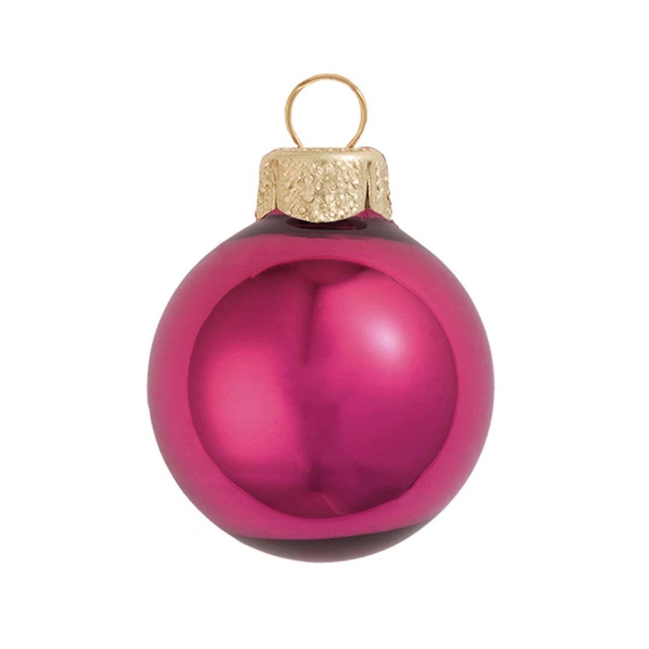 28ct Shiny Pink Berry Glass Ball Christmas Ornaments 2" 3 28ct Shiny Pink Berry Glass Ball Christmas Ornaments 2"