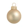 4ct Matte Champagne Gold Glass Ball Christmas Ornaments 4.75" (120mm)