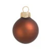28ct Chocolate Brown Glass Matte Finish Christmas Ball Ornaments 2" (50mm) -Christmas Decoration Store dwhi 27782 01 95075.1667684724