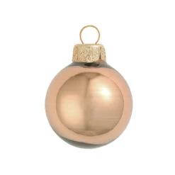 Shiny Chocolate Brown Glass Ball Christmas Ornament 7" (180mm)