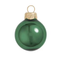 Shiny Emerald Green Glass Ball Christmas Ornament 7" (180mm)