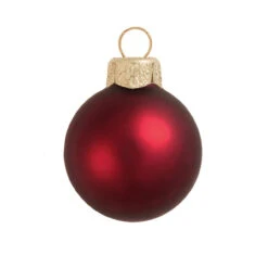4ct Henna Red Matte Finish Glass Christmas Ball Ornaments 4.75" (120mm)