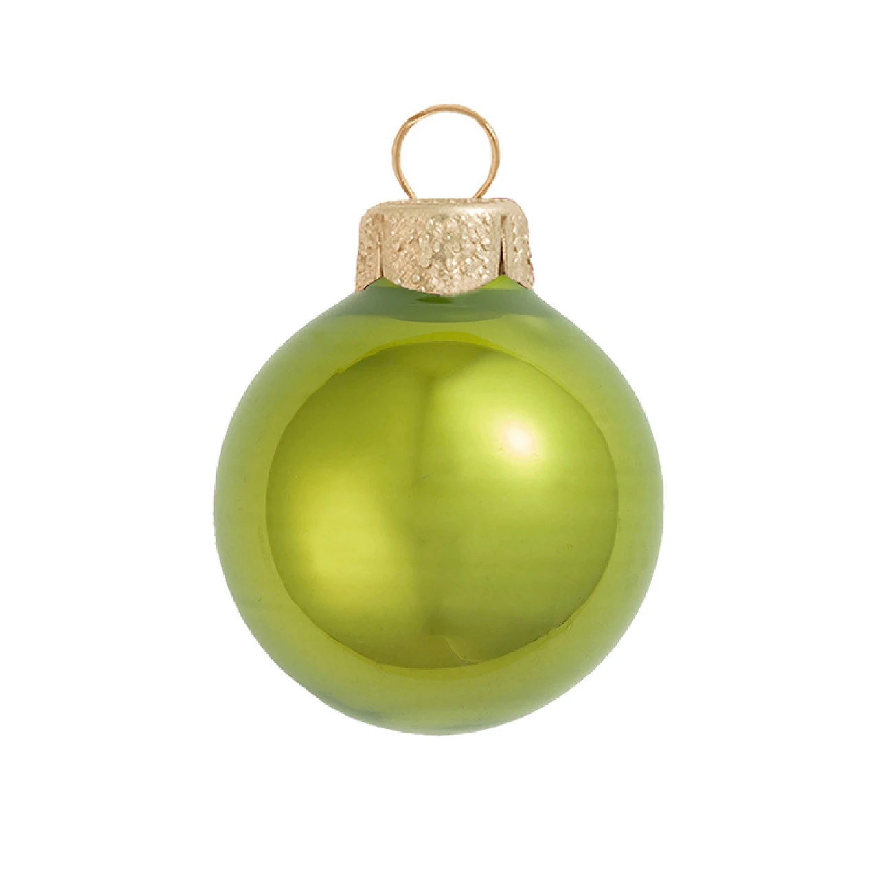 Pearl Green Kiwi Glass Ball Christmas Ornament 7" (180mm) 3 Pearl Green Kiwi Glass Ball Christmas Ornament 7" (180mm)