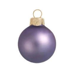 Matte Lilac Purple Glass Ball Christmas Ornament 7" (180mm)