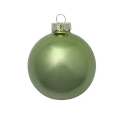 Pearl Lime Green Glass Ball Christmas Ornament 7" (180mm)