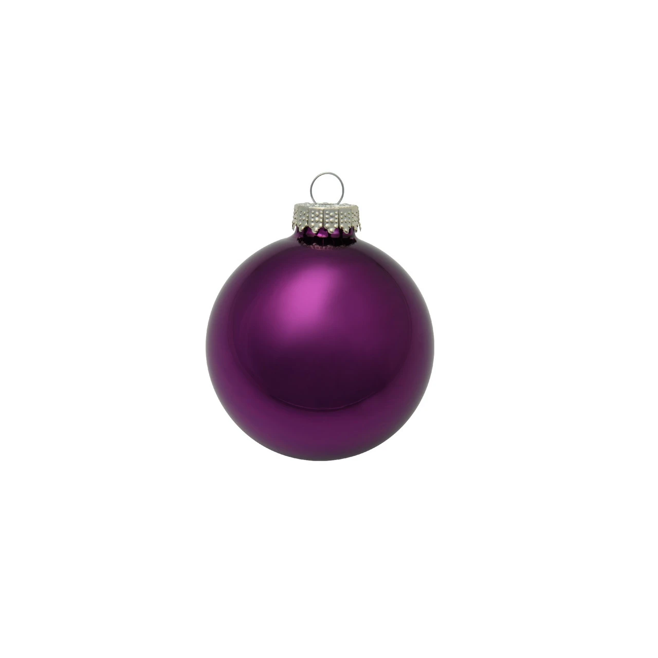 12ct Purple Shiny Glass Christmas Ball Ornaments 2.75" (70mm) 3 12ct Purple Shiny Glass Christmas Ball Ornaments 2.75" (70mm)