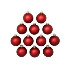 12ct Red Xmas Matte Glass Christmas Ball Ornaments 2.75" (70mm) 7 12ct Red Xmas Matte Glass Christmas Ball Ornaments 2.75" (70mm) -Christmas Decoration Store dwhi 28323 03 36151.1667655015